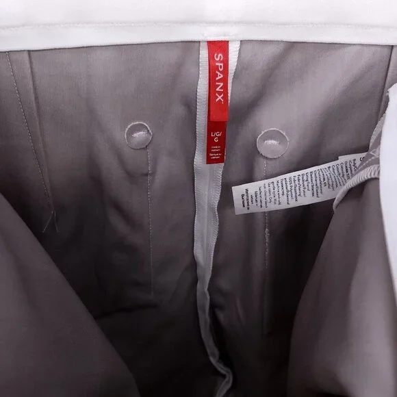 Spanx Ankle Flare Pant Comfort Elastic Waist Silver Lining Large Office Casual - Picture 11 of 15